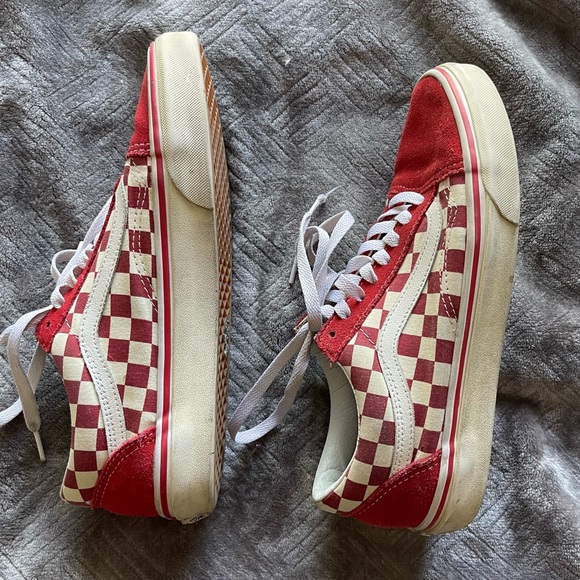VANS PRIMARY CHECK OLD SKOOL RED/WHITE - Picture 3 of 10